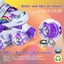 Kids Roller Skates Adjustable 4 Sizes 4 Light Up Wheels For Size26-33 Col. Carousel 5