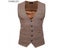 Herringbone Tweed Mens Slim Fit Formal Business Vest Carousel 8