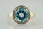 Natural Blue Topaz & Diamond Engagement Ring 9ct Carousel 4