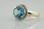 Natural Blue Topaz & Diamond Engagement Ring 9ct Carousel 3