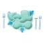 CONSTRUCTIVE BABY PLATE & CUTLERY SET - TEAL Carousel 3