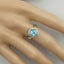 Natural Blue Topaz & Diamond Engagement Ring 9ct Carousel 7