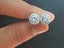 0.6 Ct Halo Round Moissanite Diamond Stud Earrings (18K Gold Plated on Silver) Carousel 1