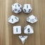 Dungeons and Dragons(DND) dice set White Carousel 1