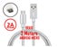 PTN 2A 2M SILVER Android Phone Micro Cable Braid Charge USB mobile Fast Charge Carousel 1