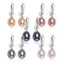 925 Sterling Silver Pearl and Crystal Earrings "Ginara" (Grey) Carousel 5