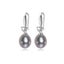 925 Sterling Silver Pearl and Crystal Earrings "Ginara" (Grey) Carousel 7
