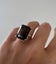 Vintage 18K Gold Emerald Step Cut Smokey Topaz Wire Basket Cocktail Ring Carousel 11
