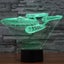 3D Illusion Acrylic LED Star Trek Enterprise Children's Night Light with Touc... Carousel 9