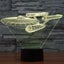 3D Illusion Acrylic LED Star Trek Enterprise Children's Night Light with Touc... Carousel 11