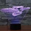 3D Illusion Acrylic LED Star Trek Enterprise Children's Night Light with Touc... Carousel 12