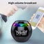 Wireless Rechargeable Spherical Speaker Digital Clock Carousel 12