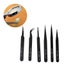 6Pcs Anti Static Tweezers Set / Anti ESD Tweezers / Electronic Tweezers Carousel 3