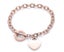 Stainless Steel Heart Bracelet Rose Gold Plated Carousel 1