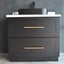 Freestanding Vanity 900mm with drawers black (solid wood) Carousel 3