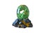Green Resin Transparent Lava Dragon Egg Sculpture Decor Carousel 1