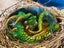 Green Resin Transparent Lava Dragon Egg Sculpture Decor Carousel 4