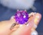 Gorgeous Amethyst Ring / Open Size 18KGP Rose Gold Ring Carousel 1