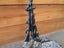 Antique Brass Fireplace Tool Stand with Dog & Rifle Carousel 3