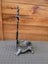 Antique Brass Fireplace Tool Stand with Dog & Rifle Carousel 5