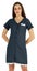 Inkmeso Solid Button Down Nightgown Sleepwear For Women's V- Neck Nightshirt Carousel 1