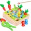 Kids Toy Wooden Sensory Education Carousel 13