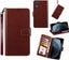 Galaxy M12 PU leather wallet case cowhide finish lanyard brown Carousel 1