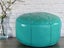 Quality Moroccan Leather Pouf Ottoman Footstool Turquoise - FREE DELIVERY Carousel 5