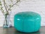 Quality Moroccan Leather Pouf Ottoman Footstool Turquoise - FREE DELIVERY Carousel 9