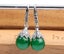 Green Chalcedony Gemstone Earrings ** Clearance ** Carousel 1