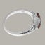 White Gold Natural Pink Tourmaline & CZ Cluster Ring - Full 9ct UK Hallmark Carousel 3