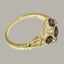Gold Natural Amethyst & CZ Womens Cluster Ring - Full 9ct UK Hallmark Carousel 4