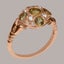 Rose Gold Natural Peridot & Diamond Womens Cluster Ring - Full 9ct UK Hallmark Carousel 1