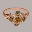 Rose Gold Natural Peridot & Diamond Womens Cluster Ring - Full 9ct UK Hallmark Carousel 5