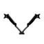 Monitor Arm Mount Dual Gas Black Carousel 3