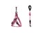 2X S Size Adjustable Pet Dog Harness with Leash Blue Pink Carousel 3