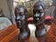 Two Carved Hardwood African Heads Carousel 2