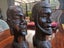 Two Carved Hardwood African Heads Carousel 4