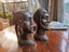 Two Carved Hardwood African Heads Carousel 6