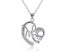 Heart Necklace With CZ Diamond Mom Heart Pendant - Great Gift for Mom Mother Carousel 1