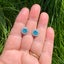 925 Sterling Silver Crystal Stud Earrings "Briar" (Aqua) Carousel 3