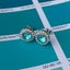 925 Sterling Silver Crystal Stud Earrings "Briar" (Aqua) Carousel 4