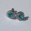 925 Sterling Silver Crystal Stud Earrings "Briar" (Aqua) Carousel 5