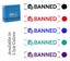 Printtoo Banned Self Inking Rubber Stamp Pre-Inked Office Stamp- Home Office Carousel 7