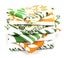 Soimoi 8 Pc Fat Quarter Bundle - Floral Print 18"x 22" DIY Patchwork- 100% Carousel 3