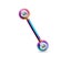 Rainbow Nipple Bar with Clear Gems. 3 sizes available. Carousel 1