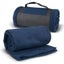 Fleece Blanket with Strap - Glasgow Navy (Set of 3) Carousel 1