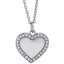 925 Sterling Silver Heart Necklace with CZ Diamonds "Irene" Carousel 1