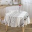 Bohemian Cotton Linen Round Tablecloth Tablecloth -Black Carousel 2