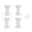 4Pcs Cocktail Table Covers Spandex Stretch Tablecloth-White Carousel 1